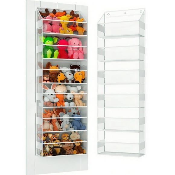Organizador de almacenamiento para animales de peluche Wakaye Over the Door, 6 niveles