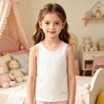 thumbnail image 2 of HGIEYS Little Girls Solid Colors Soft Undershirt Sleeveless Shirts Kids Comfort Breathable Tank Tops 4-5 Years, 2 of 5