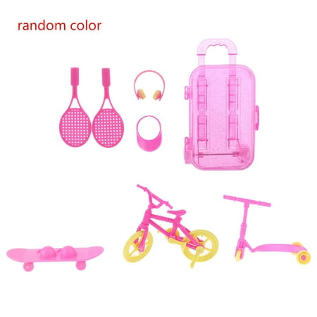 

JNANEEI 7pcs/set Trolley for Case Tennis Racket Earphone for Sun Hat Scooter Skateboard