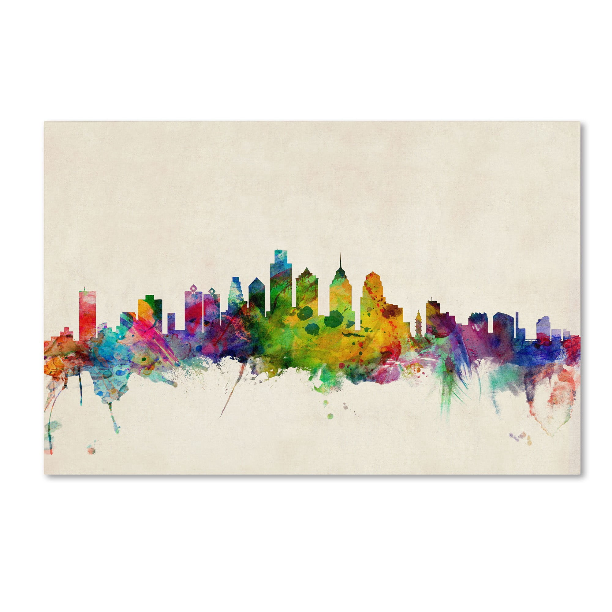Trademark Fine Art "Philadelphia, Pennsylvania" Canvas Art by Michael Tompsett
