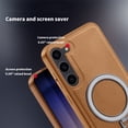 thumbnail image 6 of Cover for Samsung Galaxy S23 Ultra, Case with Magnetic Invisible Stand,Compatible with MagSafe,Slim Shockproof Anti-Scratch Protective Ring Holder Case Cover, purple, 6 of 9