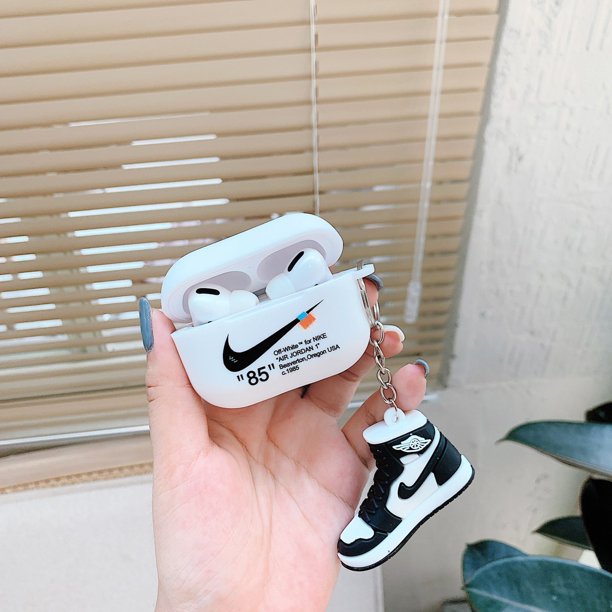 White Airpods Case con colgante De tenis Para Airpods Pro 1/2