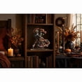 thumbnail image 6 of SLYNSHome Floral Dancing Couple Skeleton Acrylic Tabletop Stand Sign, Vintage Sugar Skull Pair Desktop Ornament For Mantel Shelf Indoor Halloween Holiday Farmhouse Spooky Table Home Decor Accent, 6 of 7
