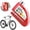Red, variant on Alarm Disc Brake Lock, Waterproof Anti-Theft 7mm Pin Security Lock with Loud Alarm for Motorcycle Scooter Bike Outdoor Riding,3.74"×2.76"×1.34",1PC,Green