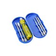 thumbnail image 2 of Screw Driver 5-In-1 Pc Kit With 3 Flat Blades, 2 Round Poker Bar, Extension Rod | For Home, Garage & Industrial Use | Multi-Purpose Tool Set Screwdriver Set - Yellow, Blue | Easy To Use, 2 of 2