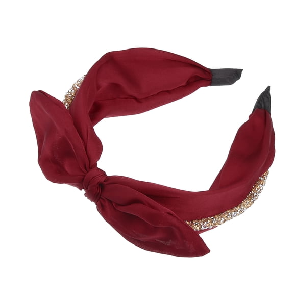 Vocoste Bunny Ears Wide Bow Headbands Fashion with Bow Knotted Red for Girl Women 5.47"x1.89"