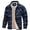Blue Gray, variant on YUCOLEN Men's Fleece Lined Heavyweight Flannel Jacket Cotton Button Up Plaid Shirt Warm Thick Winter Coat Orange L