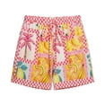 thumbnail image 4 of Women's Casual Shorts,Tropical Fruit Print , Elastic Summer Daily Beach Shorts, High Waist Loose Vacation Beach Shorts, 4 of 5