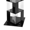thumbnail image 6 of Royard Oaktree 5-Tier Square Rotating Bookshelf Tower, 360° Spinning Wood & Acrylic Bookcase, Black, 6 of 7