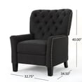 thumbnail image 4 of Hempstead Contemporary Fabric Tufted Recliner, Dark Charcoal and Dark Brown, 4 of 8