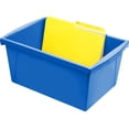 thumbnail image 2 of Storex 5.5 Gallon (21L) Classroom Storage Bin, Blue, 6-Pack, 2 of 9