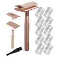 thumbnail image 5 of Viking Revolution - Double Edge Reusable Safety Razor for Women - 10 Blades, Rose Gold, 5 of 9