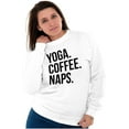thumbnail image 4 of Yoga Coffee Naps Meditation Fitness Women Plus Size Crewneck Sweatshirt Brisco Brands 4X, 4 of 5