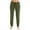 Army Green, variant on Women Winter Soild Color Pants Full Length Long Trousers Sports Pants with Print and Cuff with Pockets for Warm and Casual Wear,Beige,XL