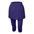 thumbnail image 3 of Clearance Sale! Women's Tennis Golf Skorts Skirted Leggings High Waist Yoga Legging With Skirts Gym Athletic Skirt Comfortable Sports Running Purple S Size, 3 of 8