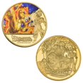 thumbnail image 1 of Moneda de oro bañada en oro de Dragon Ball, Son Goku, Vegeta, monedas conmemorativas, colección de periféricos de anime clásicos para niños, juguetes de recuerdo, 1 of 6