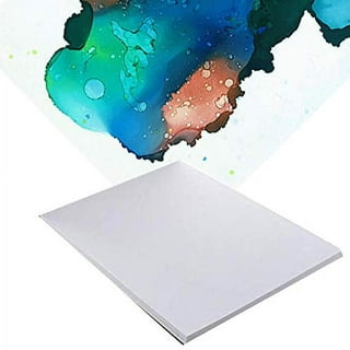 Alcohol Ink Paper for Alcohol Ink Art Painting - 25 Sheets Heavy Circle Round Art Paper for Alcohol Ink & Watercolor Paper, Synthetic Paper 8 Inches