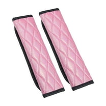 Motoforti Car Seat Belt Cover Universal 23x6.3cm 9.06"x2.48" Polyester Pink 1 Pair