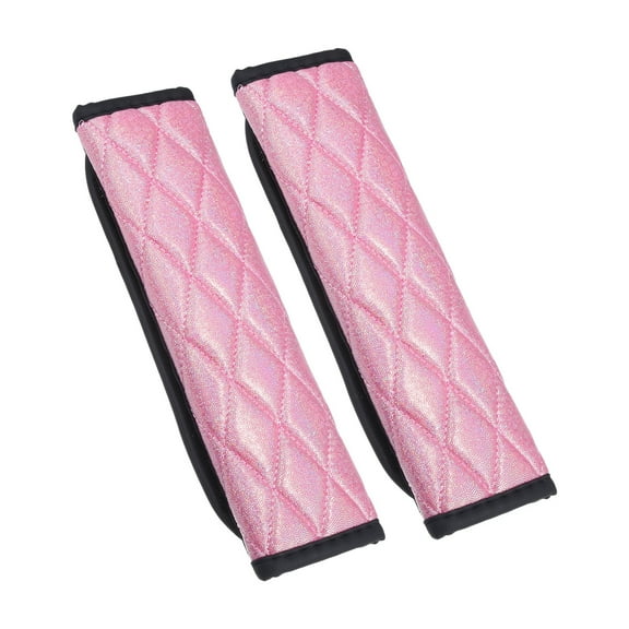 Motoforti Car Seat Belt Cover Universal 23x6.3cm 9.06"x2.48" Polyester Pink 1 Pair