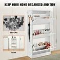 thumbnail image 4 of Shoe Storage  Shoe Cabinet with 3 Flip Drawers Cabinet for Entryway, 4 of 11