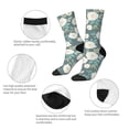 thumbnail image 3 of Bingfone Compression Socks for Women and Men Long Socks for Running Athletic Cycling Nurse- Flower, 3 of 6