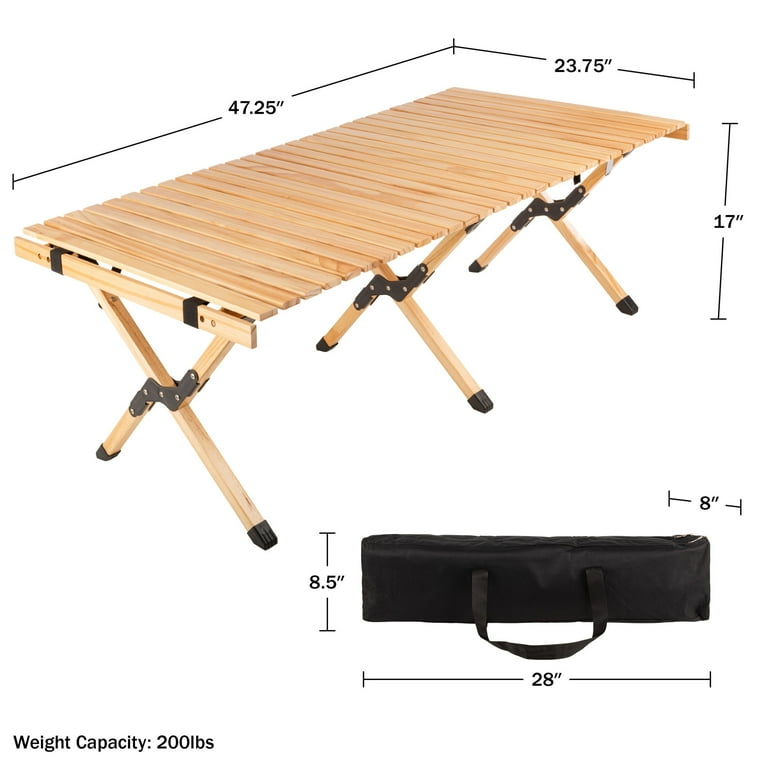 Wakeman Outdoors Portable Camping Table - 4ft Folding Table