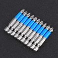 thumbnail image 3 of 10Pcs Electric Screwdriver Bit Set Anti Slip S2 Steel Cross Magnetic Drill Bits PH2 x 50mm, 3 of 5