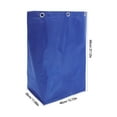thumbnail image 2 of EXHUMKY Replacement Janitorial Cart Bag Blue Durable Fabric Cleaning Supply Storage Trolley Pouch, 2 of 8