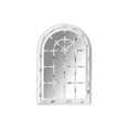 thumbnail image 1 of White Distress White Dome Window Shape Wall Mirror Wood Wall Decor, 1 of 1