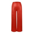 thumbnail image 5 of WULMLEO Sequin Glitter High Waist Wide Leg Palazzo Pants for Women, Sparkly Party Trouser Bling Leggings Red 2XL, 5 of 5