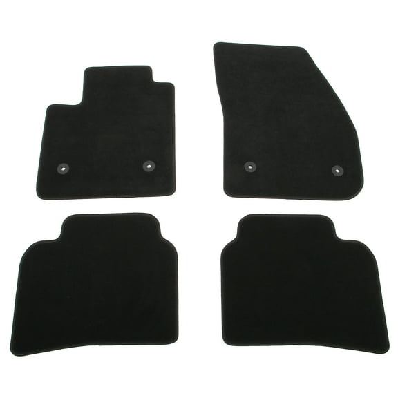 Ikon Motorsports Front & Rear Floor Mats Liner Fits 2019-2025 Cadillac XT4, Nylon OEM Fitment Style Anti-slip Carpets Black 4PCS