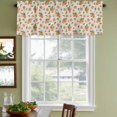 thumbnail image 3 of Summer Peach Curtain Valances for Windows, Kitchen Valance Window Treatments Panel 2 Pack, Tropical Fruit Rustic Flowers Watercolor Rod Pocket Short Curtains for Bathroom Bedroom 54 x 18 Inch, 3 of 8