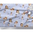 thumbnail image 2 of Soimoi Moss Georgette Fabric Cook Girl Fabric Prints By Yard 42 Inch Wide, 2 of 3