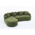 thumbnail image 2 of Green Modular Chenille Couch with Full Compression Sponge, 900 lbs., 2 of 11