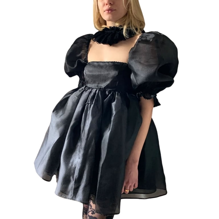 plus size tulle dress short Sale [EXTRA SIZES] BLACK PLUS SIZE SHORT DRESS WITH TULLE, CURVE COCTAIL  DRESS