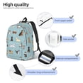 thumbnail image 3 of Honeii Dog Pets Print Canvas Backpack for School & Outdoor,Laptop Excursion Backpack,Notebook School Bookbag For Men Women,for Work, Travel, and Everyday Use-Small, 3 of 5