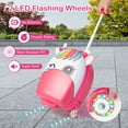 thumbnail image 3 of Costway Kids Rolling Luggage 16'' Hard Shell Carry On Travel Suitcase with Flashing Wheels, 3 of 10