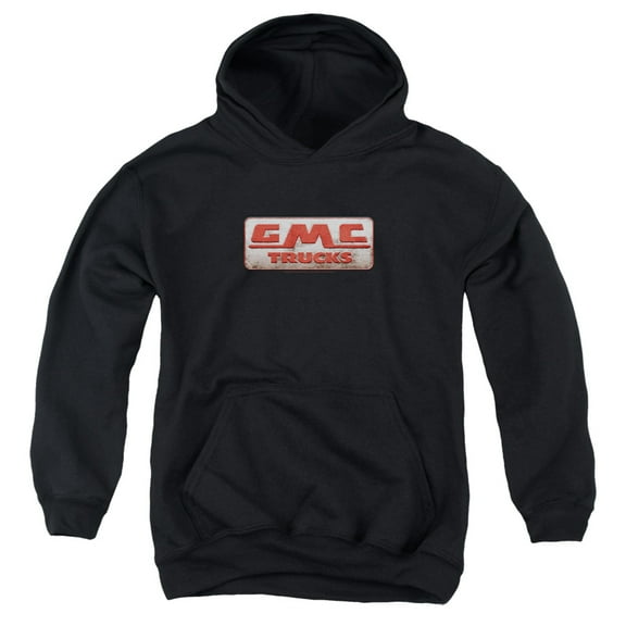 Trevco GMC104-YFTH-4 GMC & Beat Up 1959 Logo-Youth Pull-Over Hoodie, Black - Extra Large
