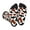 3 Black, variant on Brown Black Cow Print Crew Socks for Men and Women, Men's Soft Moisture-wicking Sock