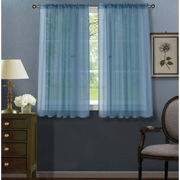 regal home solid voile sheer rod pocket curtain panel