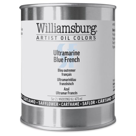 Williamsburg Handmade Safflower Oil Color - Ultramarine Blue French, 16 oz can