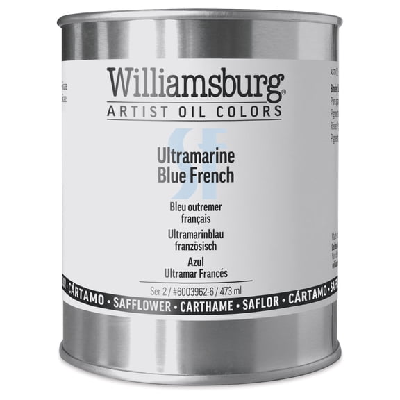 Williamsburg Handmade Safflower Oil Color - Ultramarine Blue French, 16 oz can