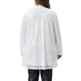 thumbnail image 3 of Agnes Orinda Women's Plus Size Sequin Cardigans Sparkly Open Front Long Sleeve Outerwear Coat Glitter Jacket 1X Silver, 3 of 5