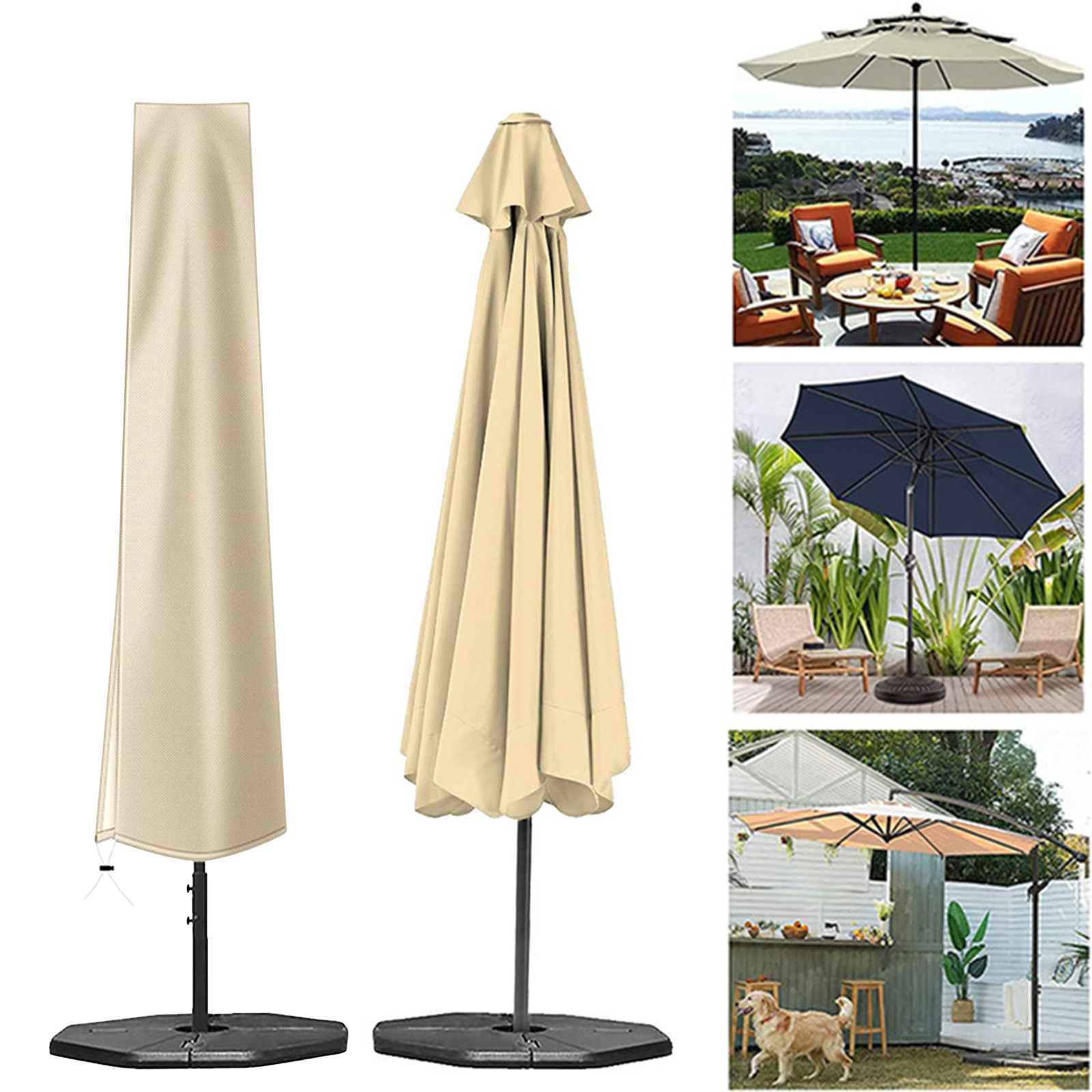 Kuluzego Umbrella Cover,Oxford Fabric Patio Umbrella Covers Waterproof