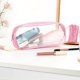 thumbnail image 3 of Estuche transparente rosa NQ para lápices y cosméticos impermeable PVC x 1, 3 of 5
