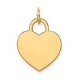 thumbnail image 3 of 14k Yellow Gold Medium Engravable Heart Charm Pendant, 3 of 3