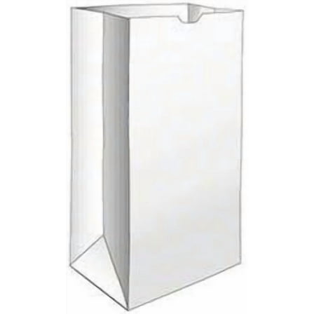 Duro Bag MFG Grocery Bag Food Wrapping Catering Supplies in White - 6-1/8x4-1/6x12-7/16" 500 per Pack