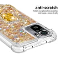 thumbnail image 4 of Case for Xiaomi Redmi Note 10 4G (Not 5G)/Redmi Note 10S with Creativity Clear Quicksand Glitter Flowing Floating Soft w/Stand Bling Diamond Sparkle Phone Case for Redmi Note 10S  Golden, 4 of 14