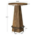 thumbnail image 5 of YYAo Bar Table, Home Pub Table,28" Height Bar Table with Round Splint Board Tabletop Vintage Snack Table Beside Sofa, 5 of 5