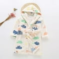thumbnail image 2 of Vividxx Boys Girls Robe Toddler Baby Boys Girls Cartoon Bathrobes Flannel Night-Robe Sleepwear Toddler Kids Long Sleeve Sleepwear 2-3 Years, 2 of 2